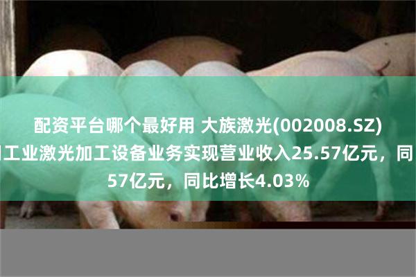 配资平台哪个最好用 大族激光(002008.SZ)：上半年通用工业激光加工设备业务实现营业收入25.57亿元，同比增长4.03%
