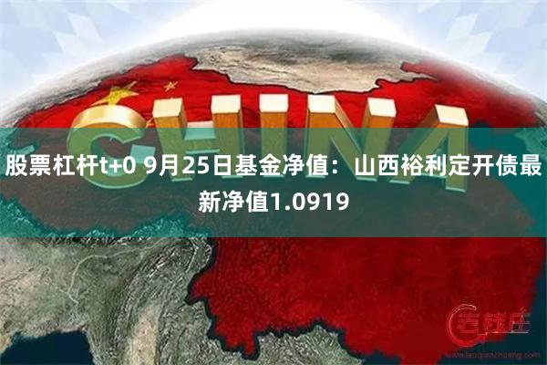 股票杠杆t+0 9月25日基金净值：山西裕利定开债最新净值1.0919