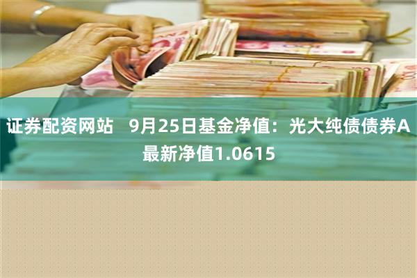 证券配资网站   9月25日基金净值：光大纯债债券A最新净值1.0615