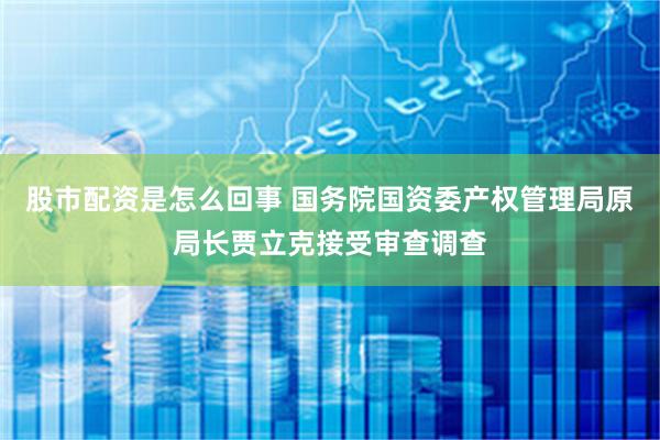 股市配资是怎么回事 国务院国资委产权管理局原局长贾立克接受审查调查