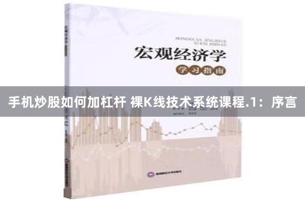 手机炒股如何加杠杆 裸K线技术系统课程.1：序言