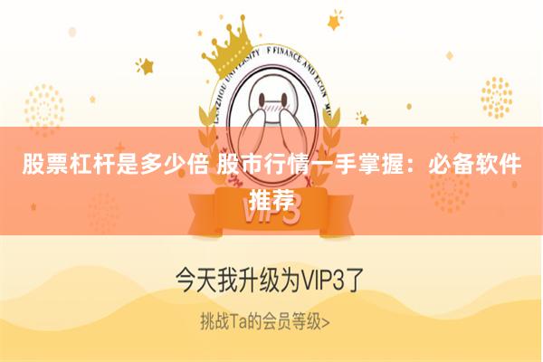 股票杠杆是多少倍 股市行情一手掌握：必备软件推荐