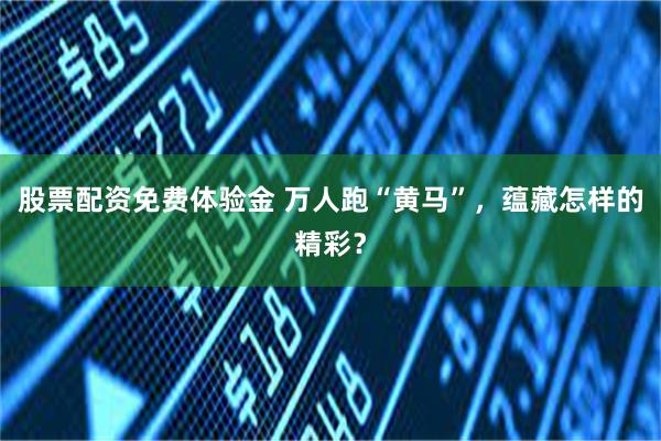 股票配资免费体验金 万人跑“黄马”，蕴藏怎样的精彩？