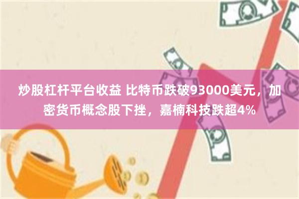 炒股杠杆平台收益 比特币跌破93000美元，加密货币概念股下挫，嘉楠科技跌超4%