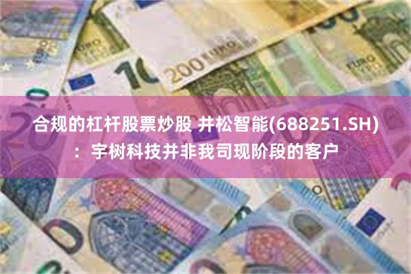 合规的杠杆股票炒股 井松智能(688251.SH)：宇树科技并非我司现阶段的客户