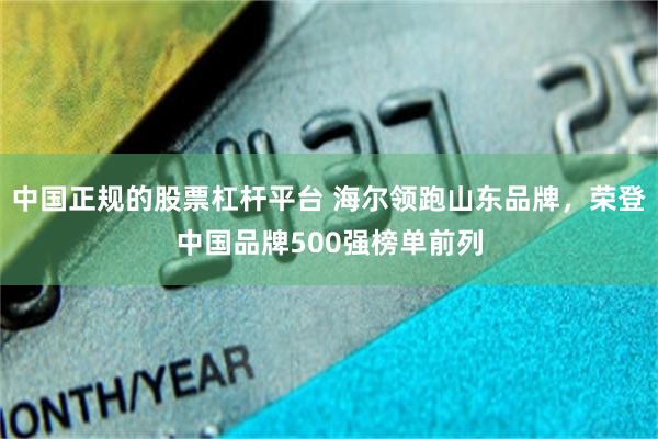 中国正规的股票杠杆平台 海尔领跑山东品牌，荣登中国品牌500强榜单前列