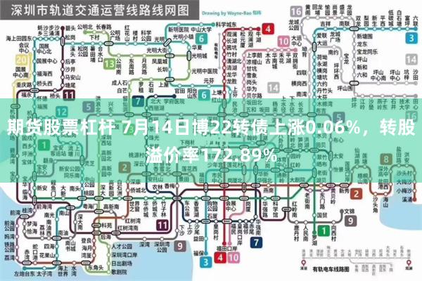 期货股票杠杆 7月14日博22转债上涨0.06%，转股溢价率172.89%