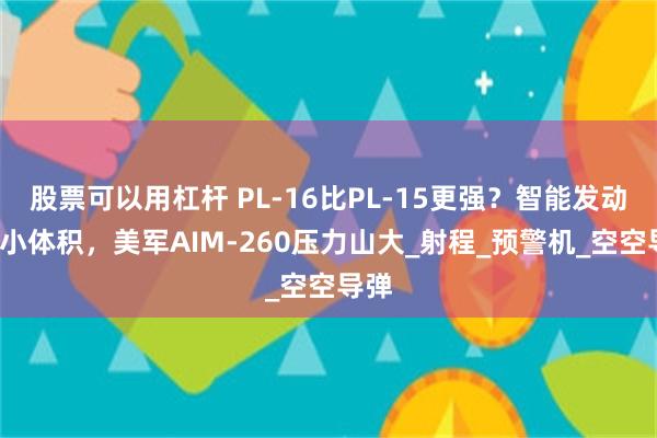股票可以用杠杆 PL-16比PL-15更强？智能发动机+小体积，美军AIM-260压力山大_射程_预警机_空空导弹
