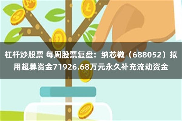 杠杆炒股票 每周股票复盘：纳芯微（688052）拟用超募资金71926.68万元永久补充流动资金