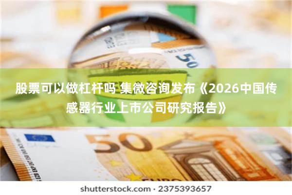 股票可以做杠杆吗 集微咨询发布《2026中国传感器行业上市公司研究报告》