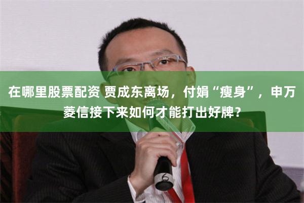 在哪里股票配资 贾成东离场，付娟“瘦身”，申万菱信接下来如何才能打出好牌？